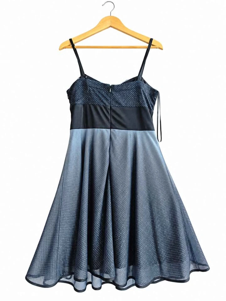 Laura Petites Blue Glitter Fit and Flare Dress Size 12P - photo 2