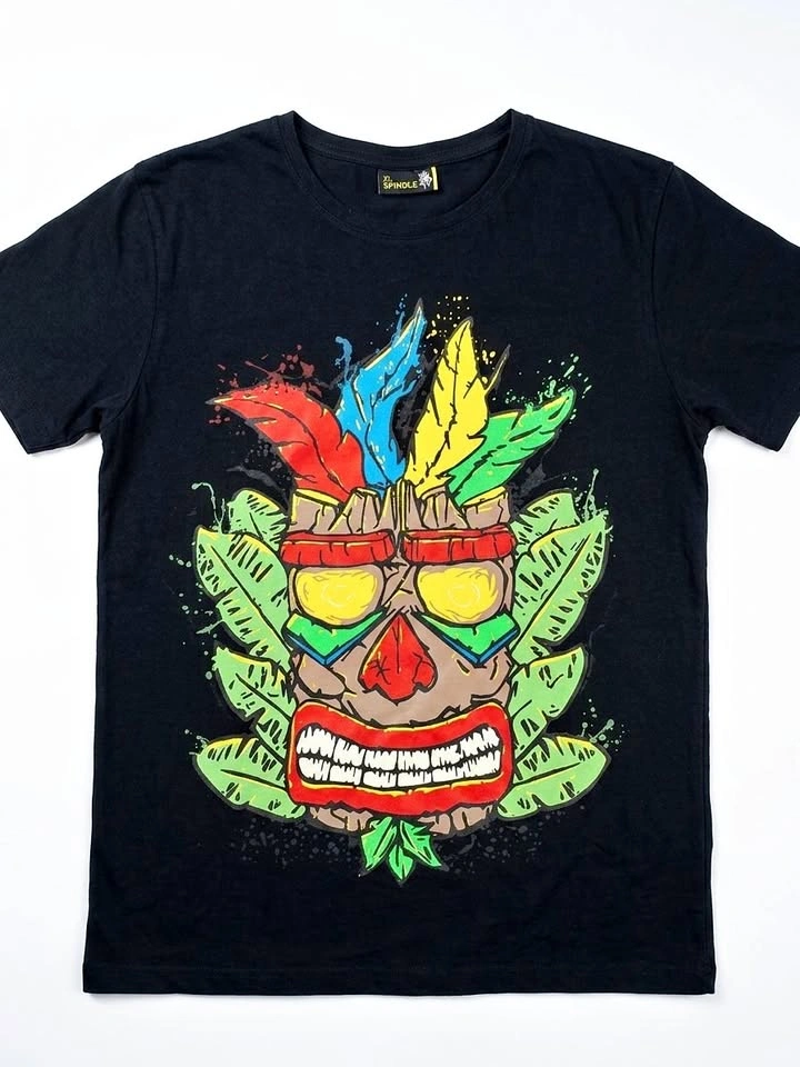 Black Colourful Graphic T-Shirt – XL