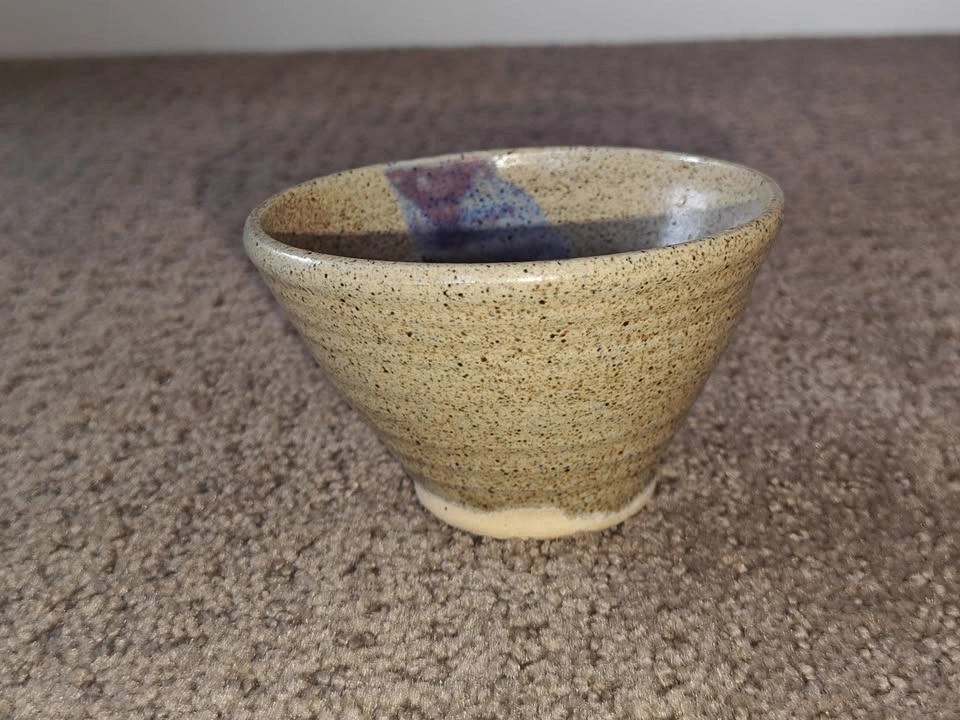 Hand-Crafted Speckled Ceramic Bowl - Unique Glaze Artist Signed - photo 5