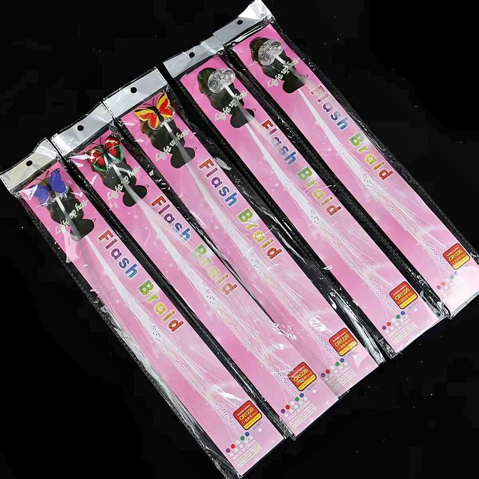 New Butterfly LED Flash Braid Hair Clips