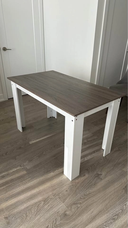 Modern 3-Piece Dining Set (Grey Table + 2 Upholstered Chairs) - photo 5