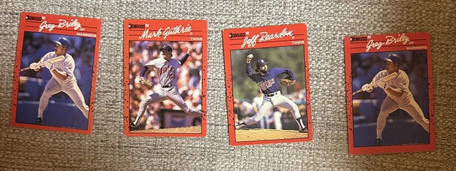 4 Donruss ‘90 MLB cards