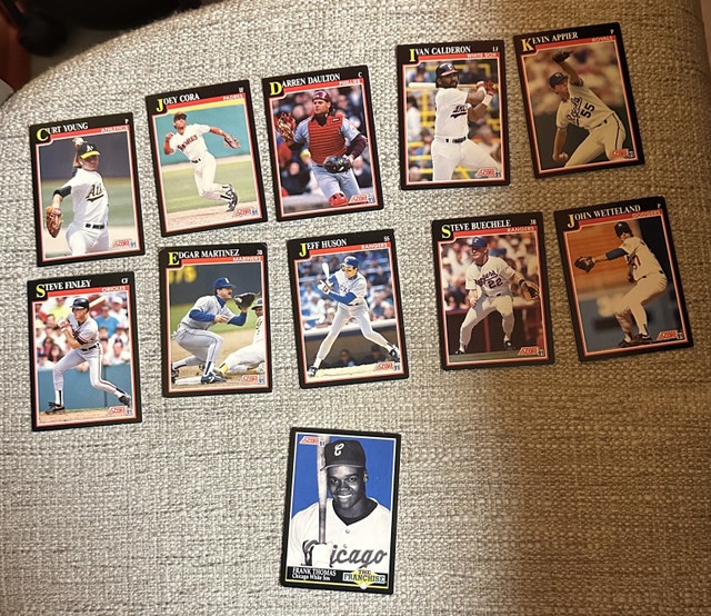 11 black Scores ‘91 cards