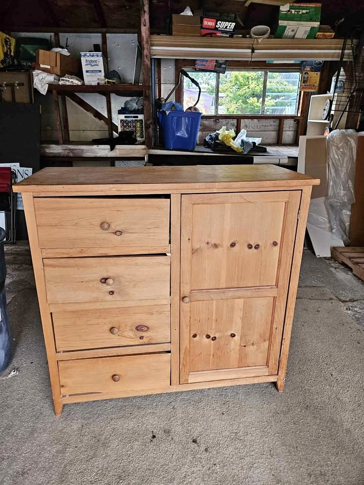 Children's dresser 4 drawers w hanging closet wardrobe