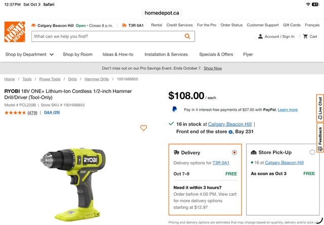 Ryobi Hammer Drill (Tool Only) - photo 4