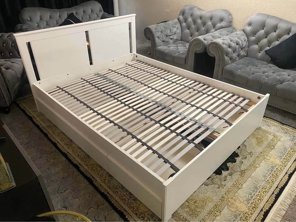 Queen Bed Frame with 4 Storage Drawers - photo 2