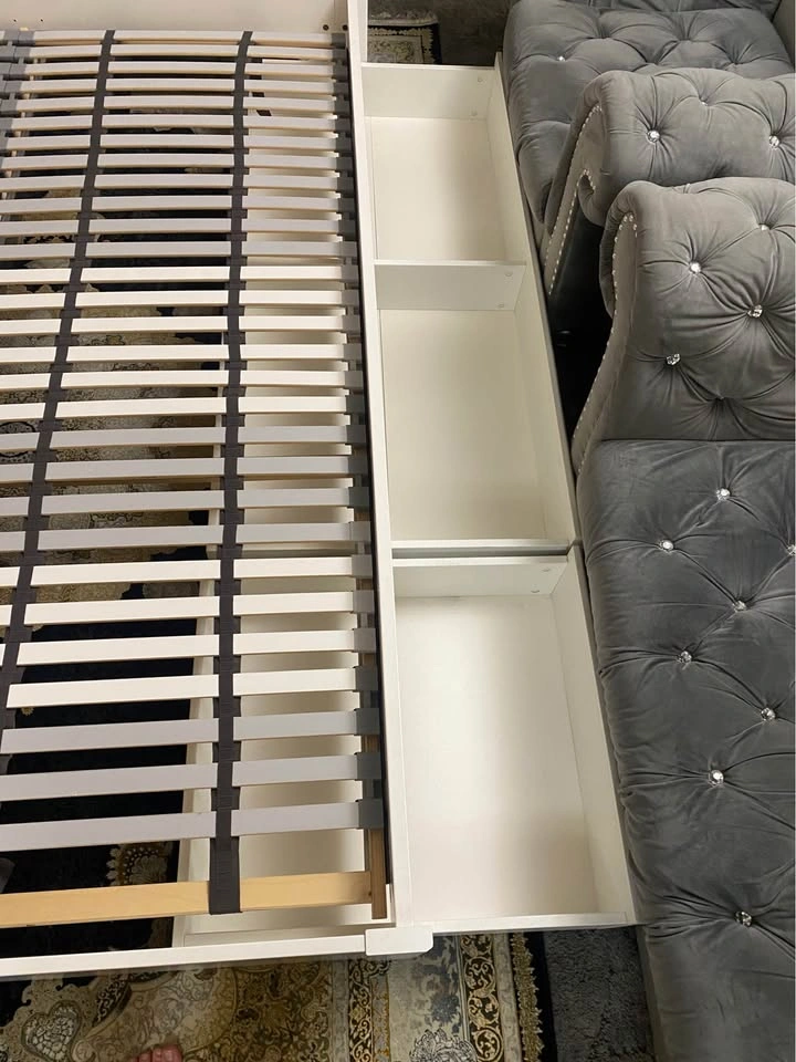 Queen Bed Frame with 4 Storage Drawers - photo 5