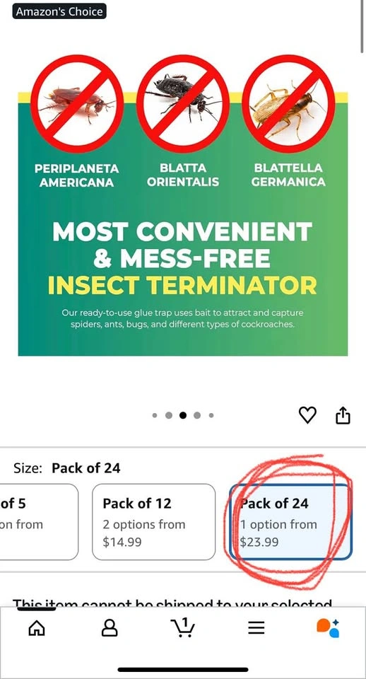 LOCAL PEST CONTROL Premium Cockroach Glue Traps 24 Pack - photo 3