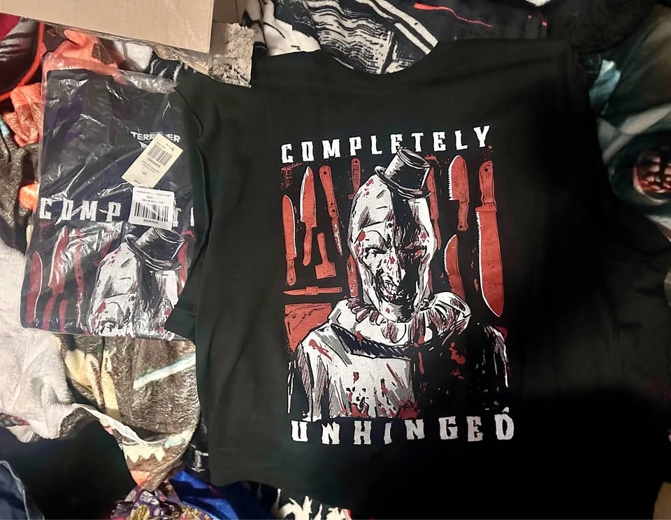 Brand new sealed in bag Terrifier branded wide arm muscle shirt