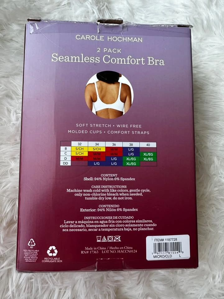 pack of 2 bras. NEW size large - photo 3
