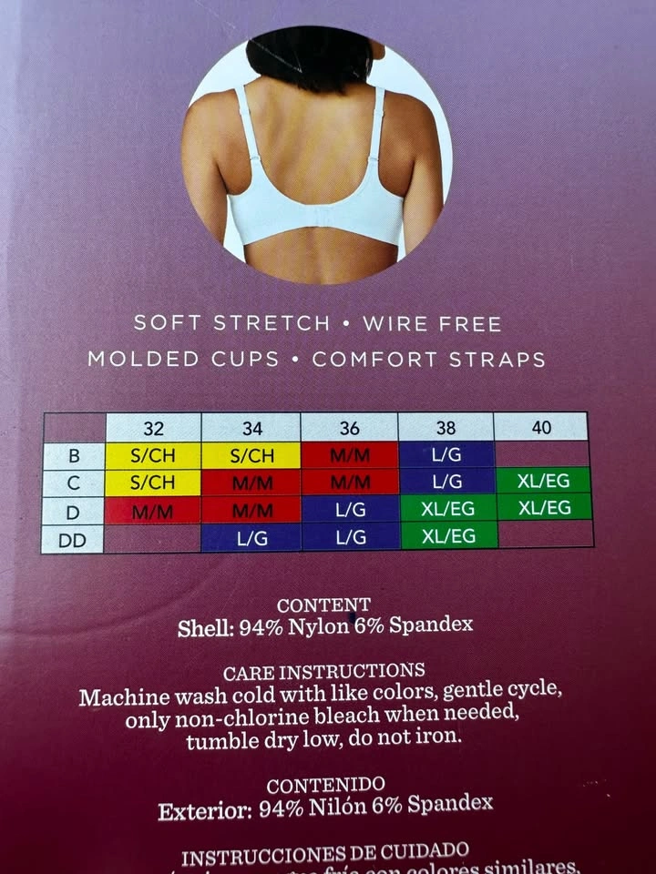 pack of 2 bras. NEW size large - photo 4