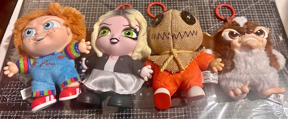 Tiny Nightmares Frightface collectables: Sam, Gizmo, Chucky