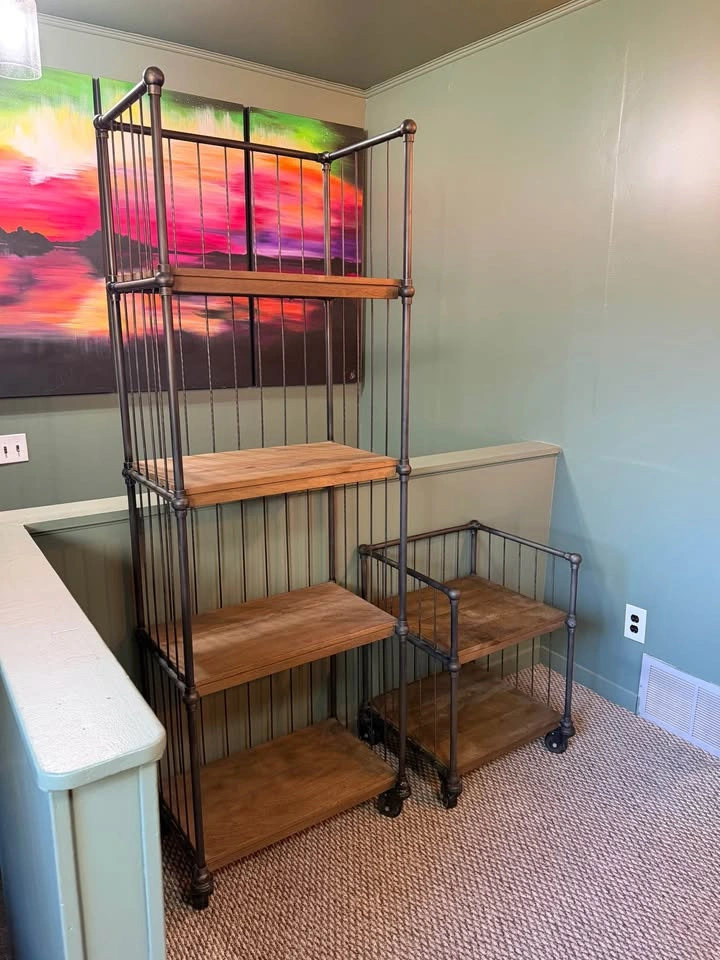 Restoration hardware Industrial Bookcase and End table - photo 2