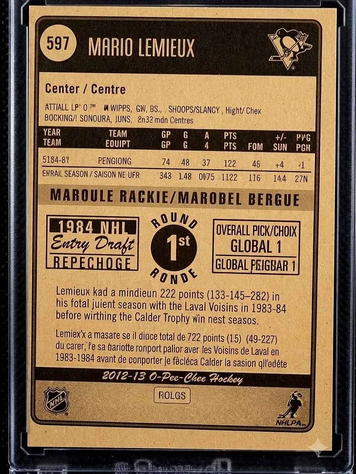 2012-13 Mario Lemieux O-Pee-Chee Marquee Rookie Black /100 - photo 2