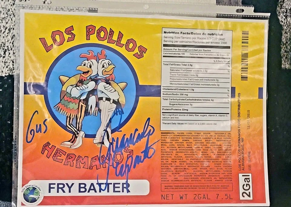 3 Signed Giancarlo Esposito Breaking Bad Fry Batter Labels