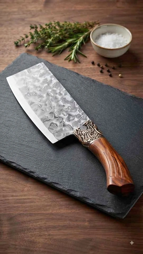 Hand-Forged Chinese Meat Cleaver Chef Knife