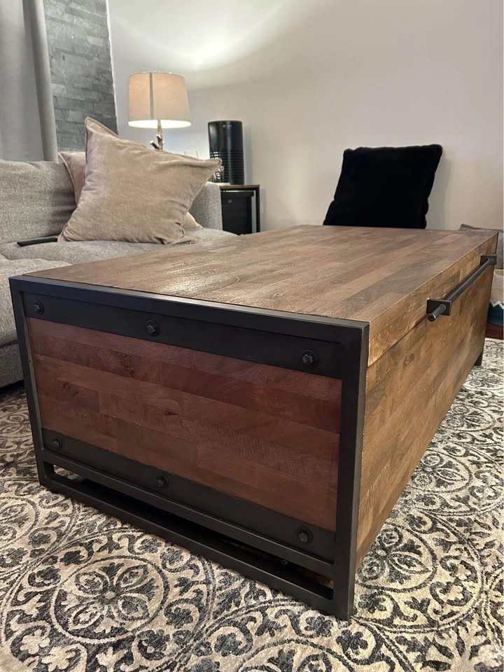 High-end Wooden Jedrek Coffee Table with Storage - photo 4