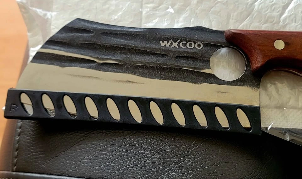 WXCOO Hand-Forged Hammered High-Carbon Steel Kitchen Cleaver - photo 3