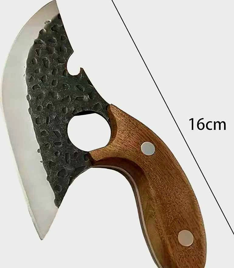 Kitchen Knife with Bottle Opener Heavy Duty Walnut Handle - photo 2
