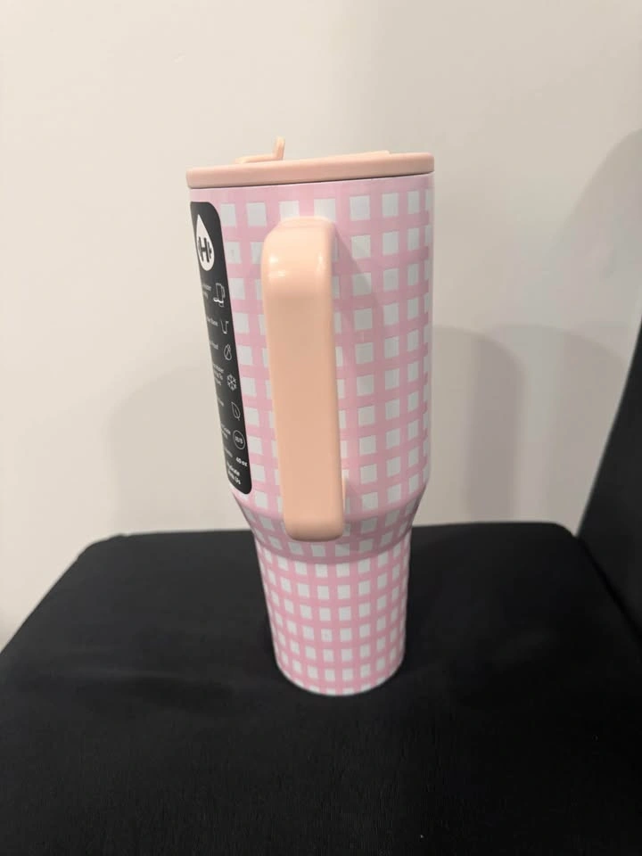 Hydrate 40 oz Pink Gingham Tumbler - photo 3