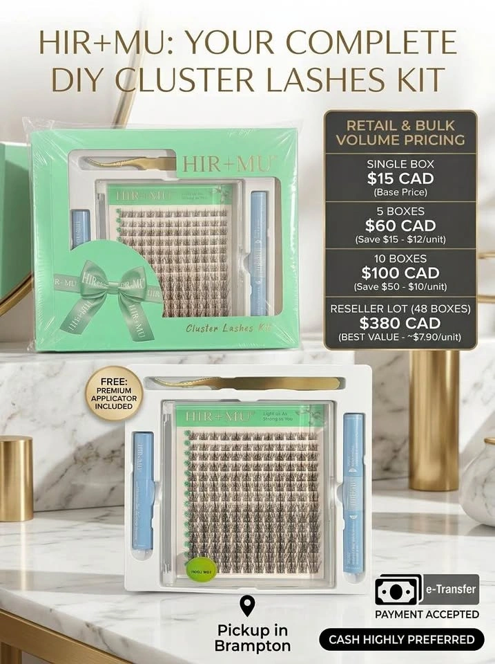 HIR+MU DIY Cluster Lashes Kit – Brand New