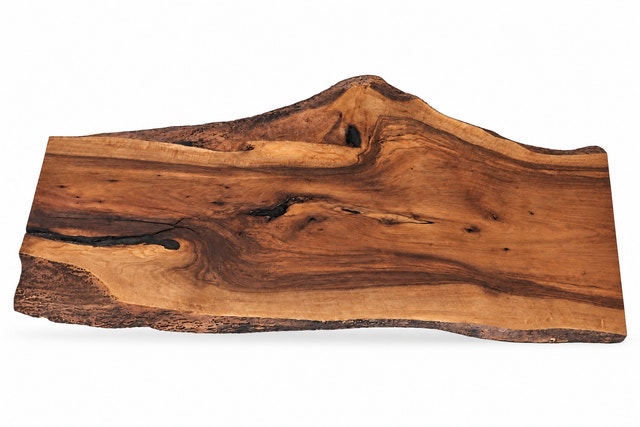 LIVE-EDGE WALNUT WOOD COLLECTION - STATEMENT SLAB + 3 SHELVES - photo 2