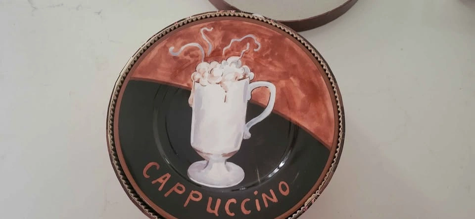 Cute bistro coffee plates set of 4 - photo 4