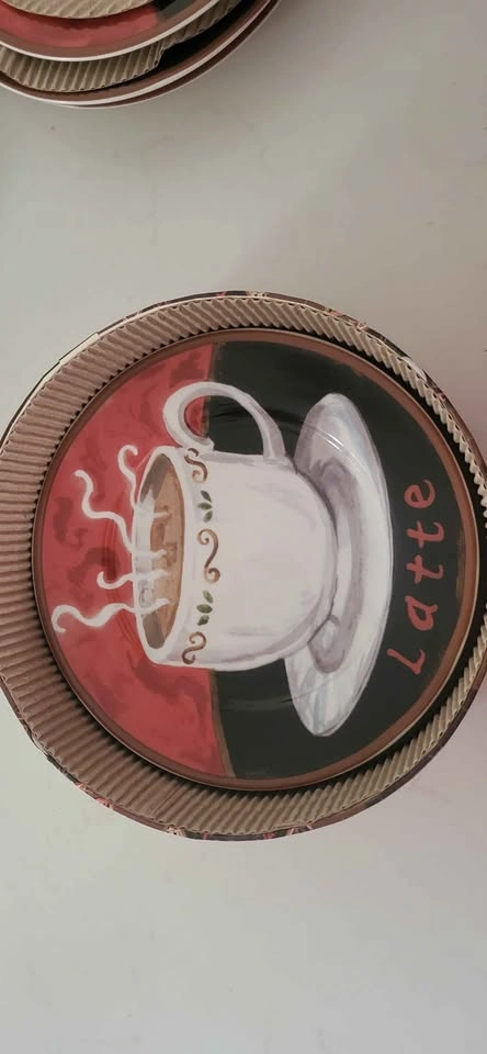 Cute bistro coffee plates set of 4 - photo 5