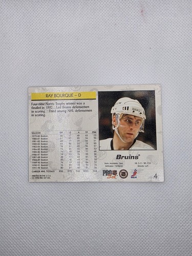 #4 Ray Bourque - Boston Bruins - 1992-93 Pro Set Hockey - photo 3