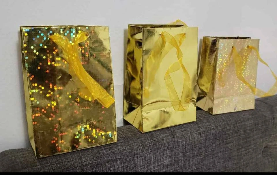 Small Gift Bags - Gold & Purple