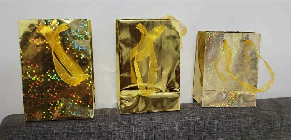 Small Gift Bags - Gold & Purple - photo 2