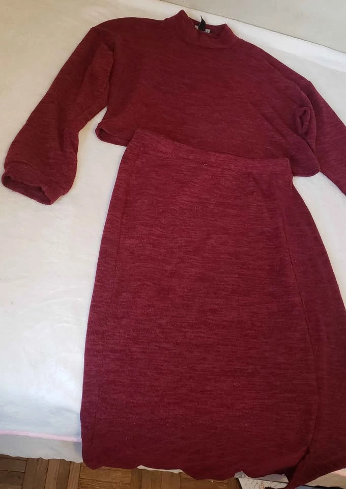 Women's Long Sleeve Crop Top & Skirt Set - photo 2