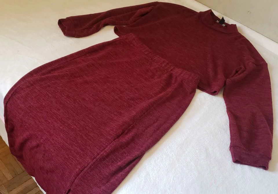Women's Long Sleeve Crop Top & Skirt Set - photo 3