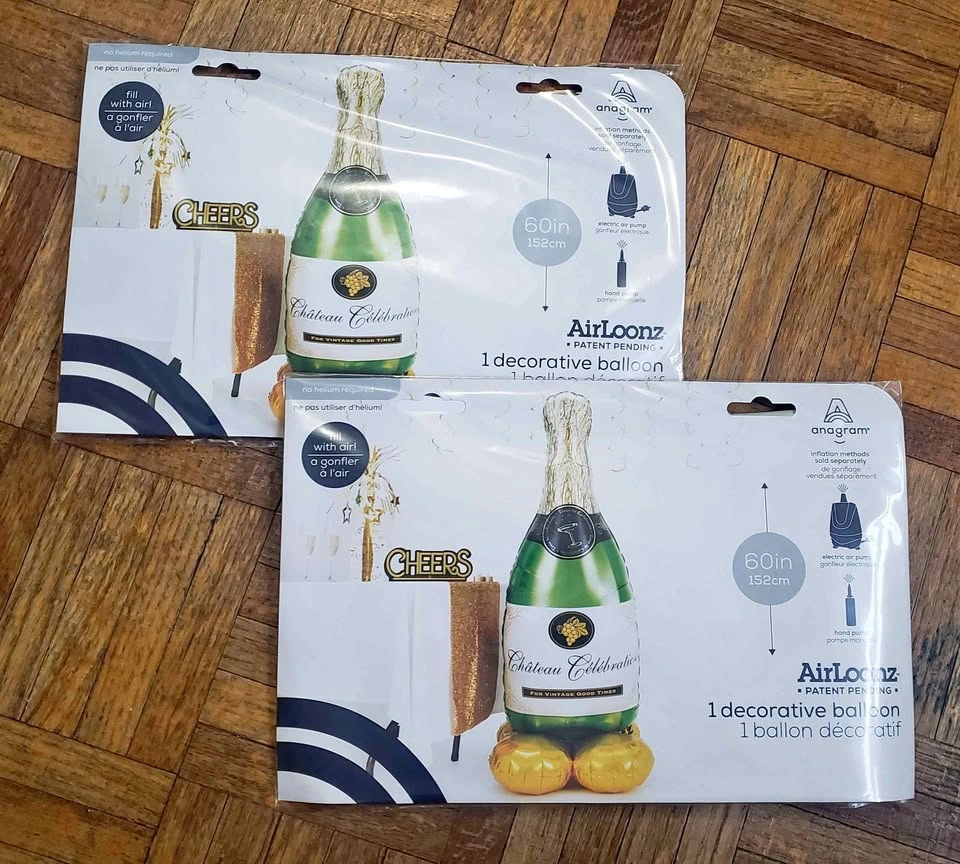 AirLoonz Champagne Bottle Decorative Balloon