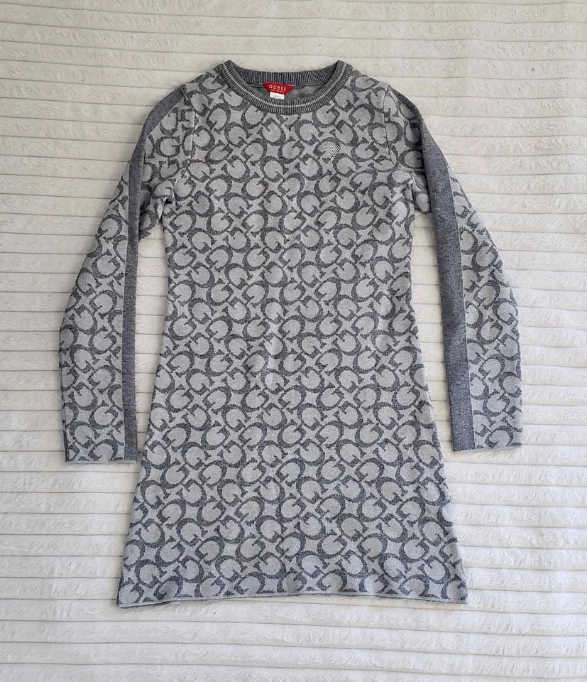 Girls' Grey Guess Sweater Dress