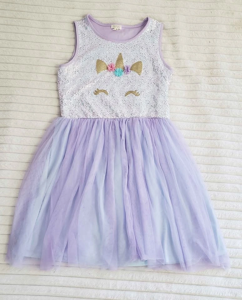 Girls' Sleeveless Unicorn Dress