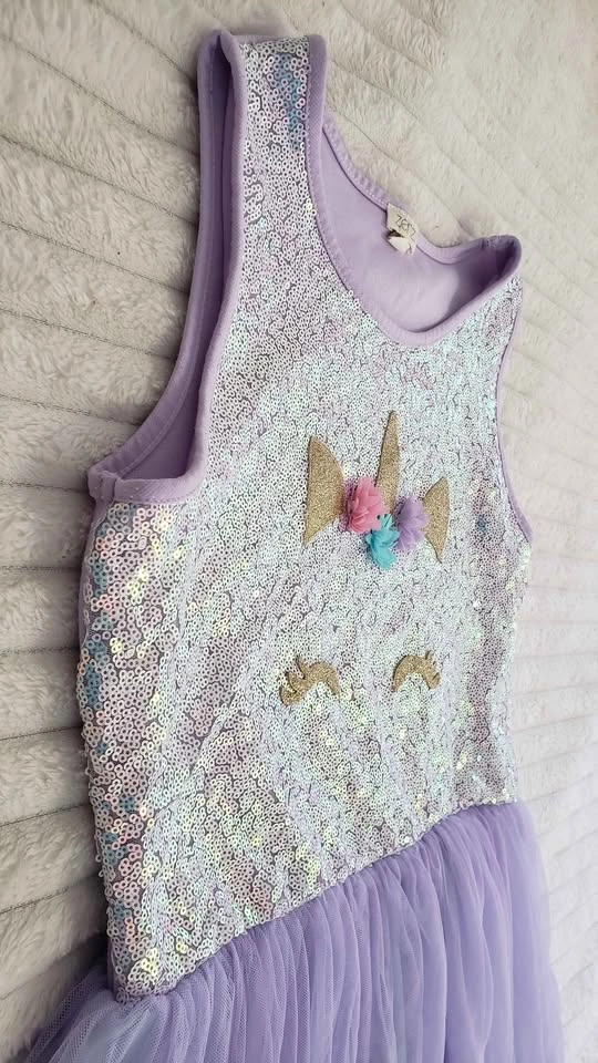 Girls' Sleeveless Unicorn Dress - photo 4