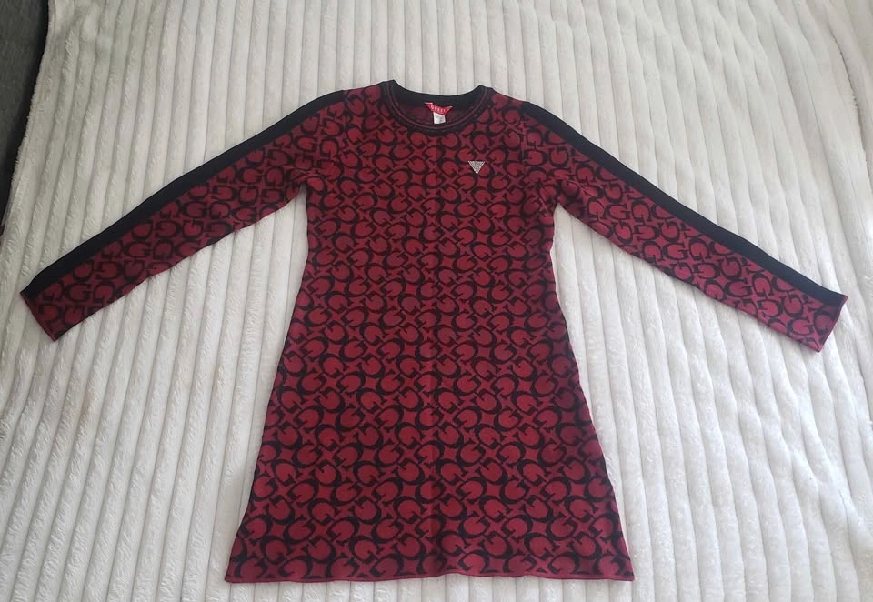 Girls Guess Red & Black Sweater Dress - photo 2