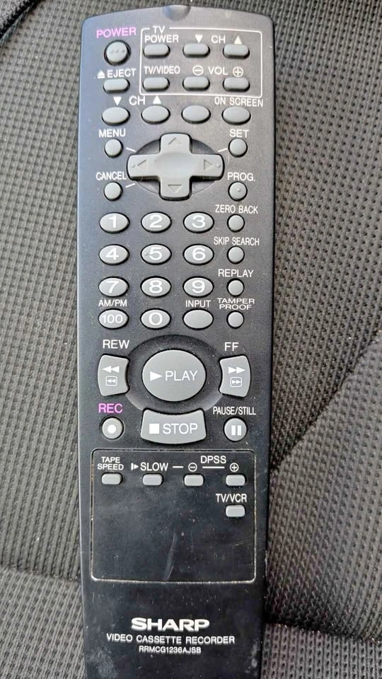 Sharp Original OEM VCR Remote RRMCG1236AJSB - $25