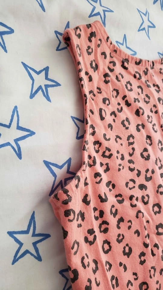 Girls Peach Leopard Print Dress - photo 3