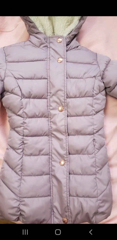 Toddler Girls - Light Purple Hooded Puffer Jacket - photo 2