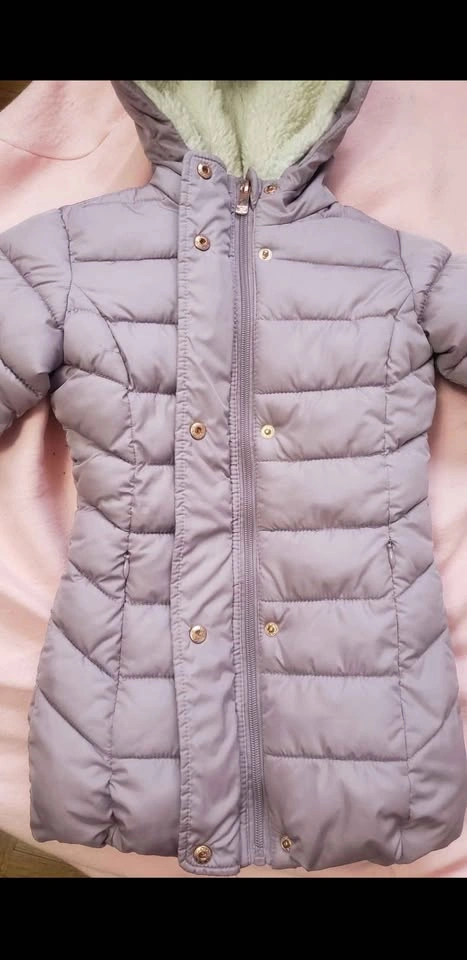 Toddler Girls - Light Purple Hooded Puffer Jacket - photo 3