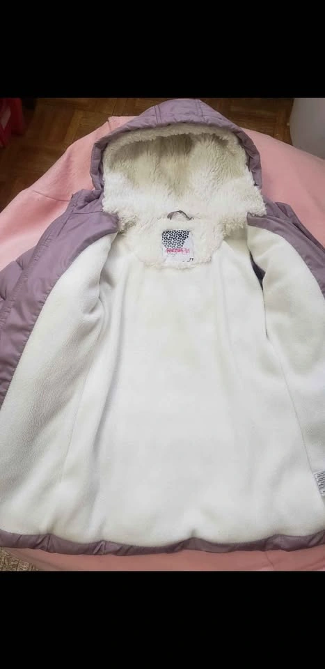 Toddler Girls - Light Purple Hooded Puffer Jacket - photo 5