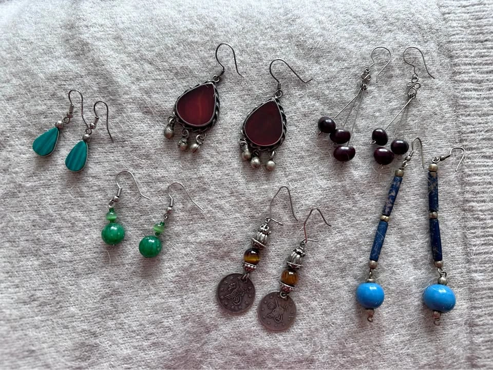 Assorted Lot of 6 Pairs of Dangle Earrings