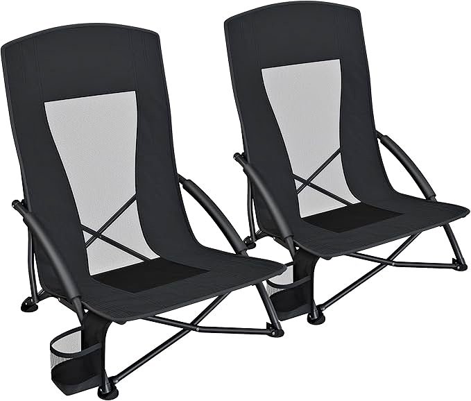 Set of 2 Folding Outdoor Chairs with Carry Bag