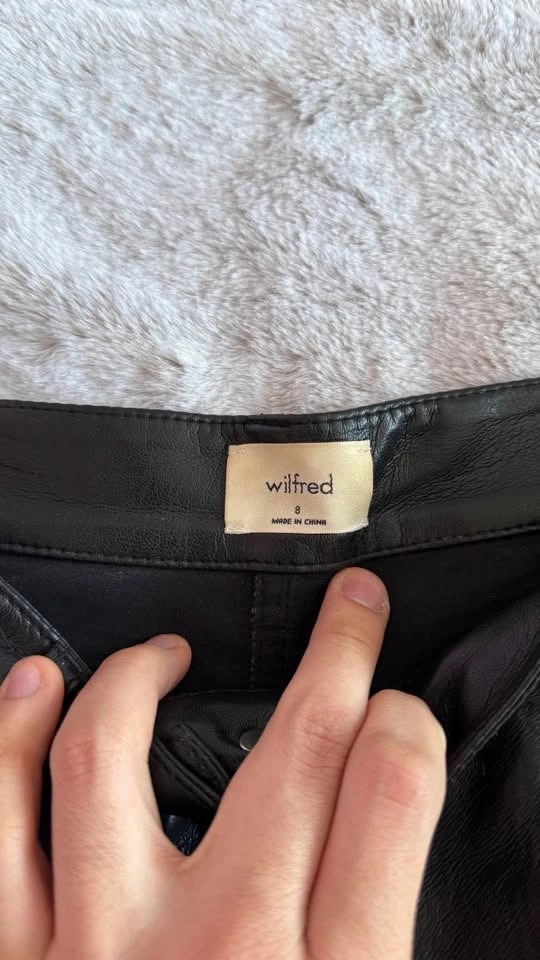 Aritzia Wilfred Melina Pants (Vegan Leather) - photo 2