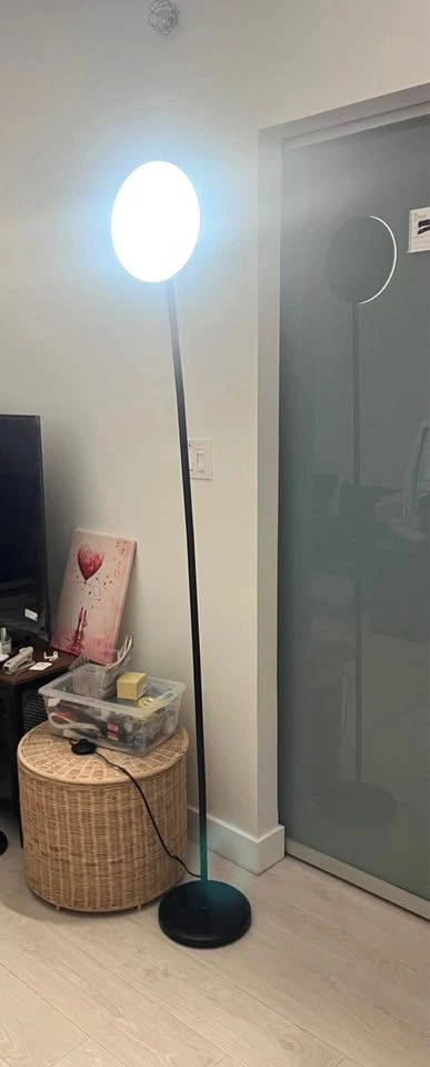 Modern LED Disc Floor Lamp, strong yellow light - photo 3