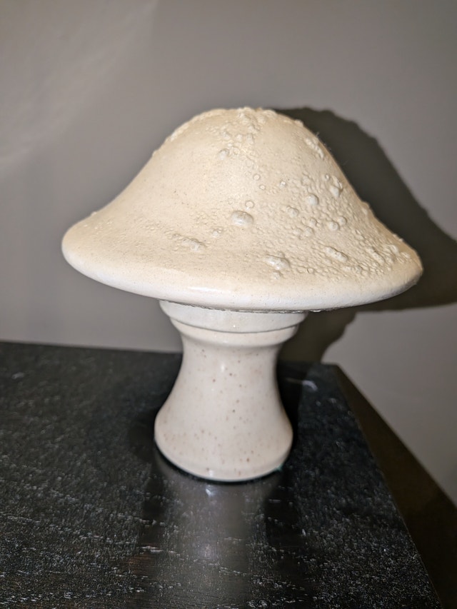 Ceramic Mushroom Decor 6 in tall