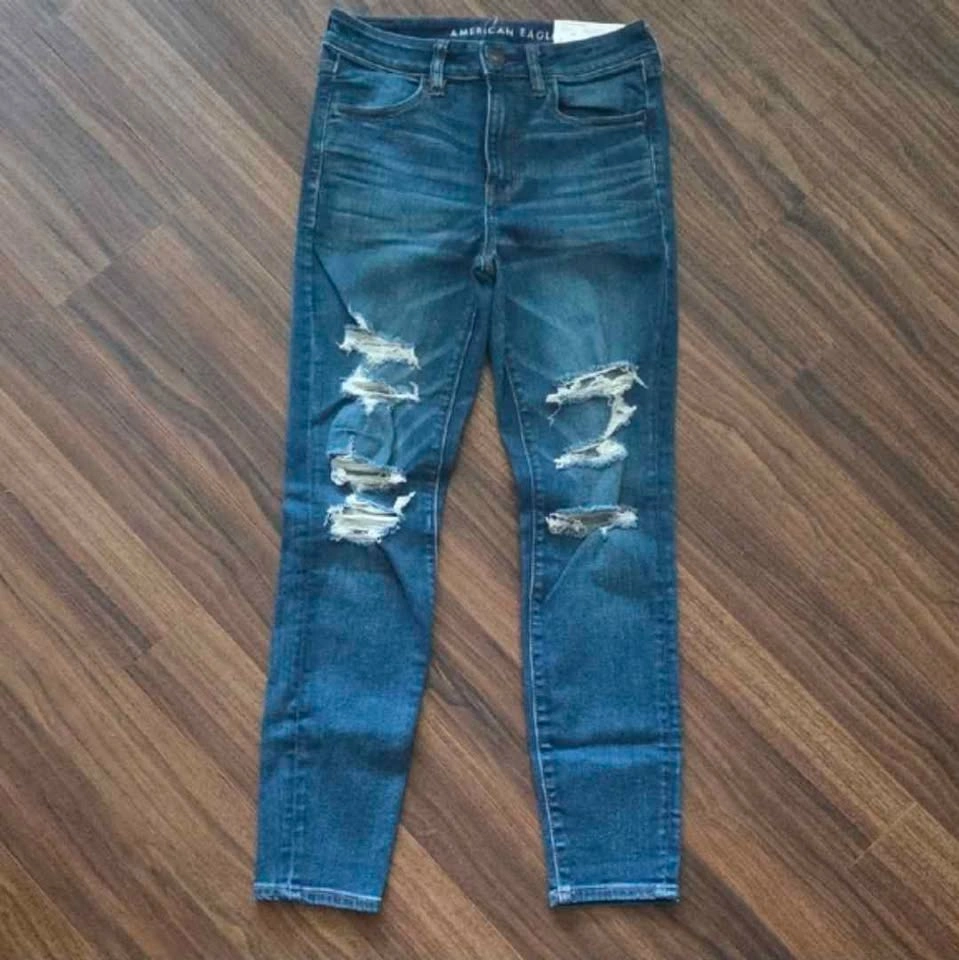 NEW American Eagle Hi-Rise Jegging Distressed Size 6 Short - photo 2