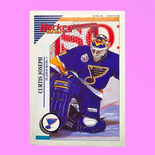 1993-94 Panini Hockey Sticker #166 Curtis Joseph - St. Louis Blu